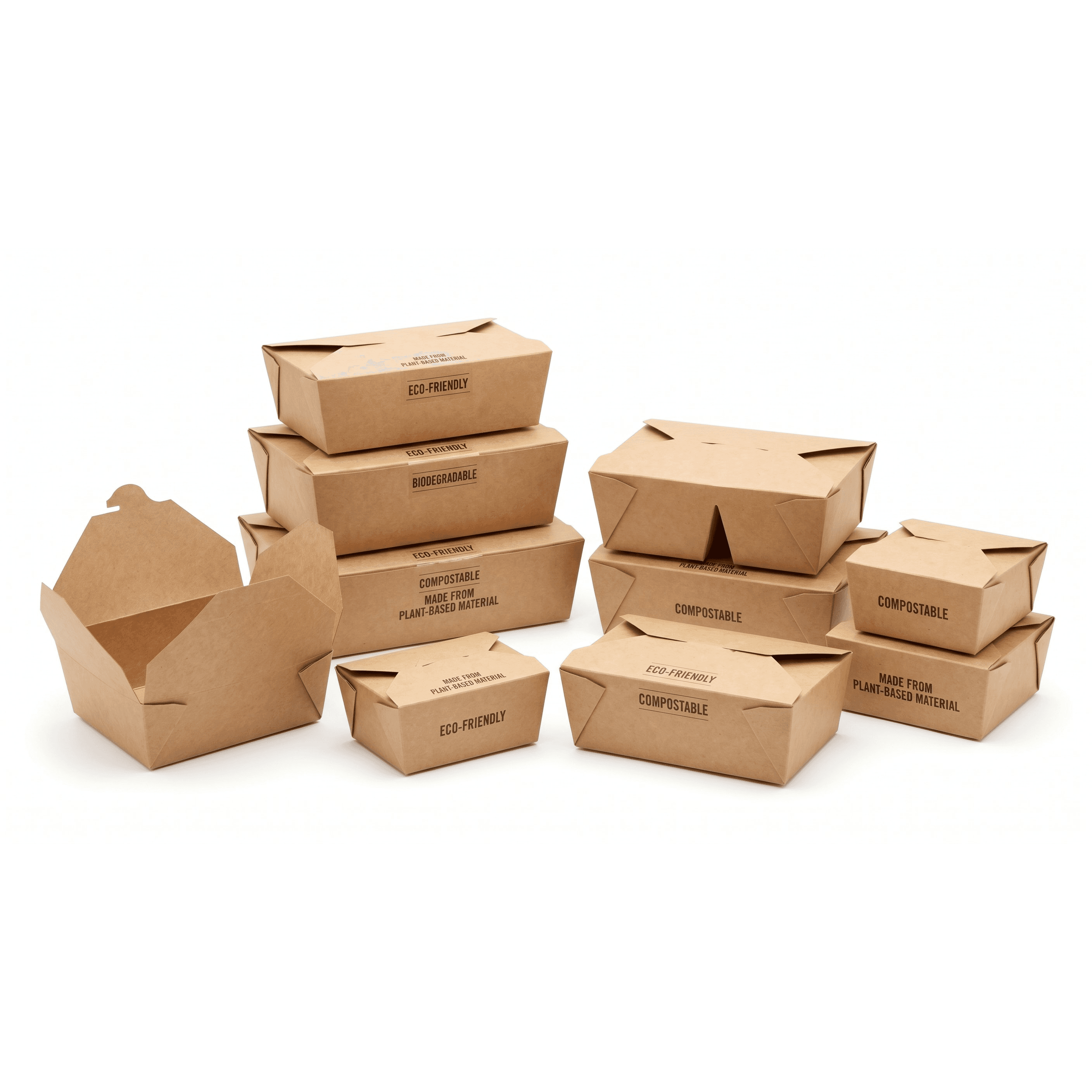 Paper Bio To-Go Boxes