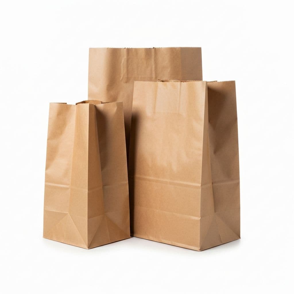 SOS Grocery Bags — Kraft & White