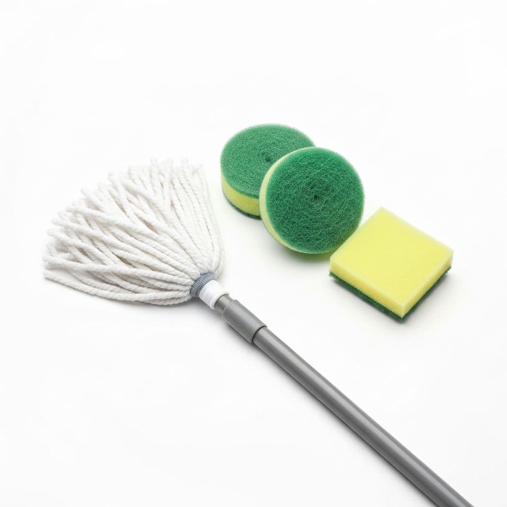 Mops & Scrubbers — Mop heads, scrub pads, sponges