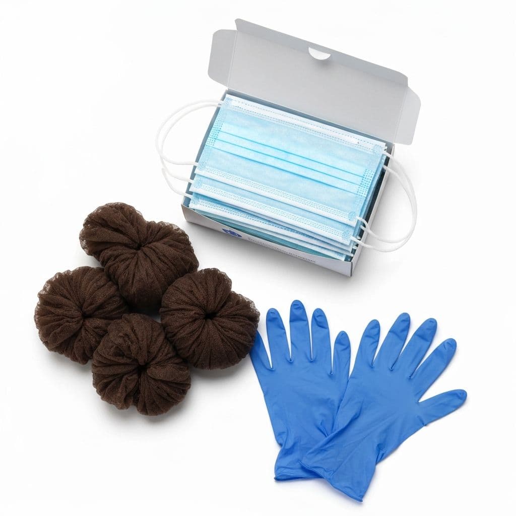 PPE & Safety — Face masks, hair nets, safety supplies